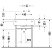 Duravit Scola wastafel bak rechts 61.5x46cm m. kraangat wit 0304522