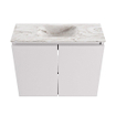 MONDIAZ TURE-DLUX 60cm toiletmeubel Cale. EDEN wastafel Glace positie midden. Met 1 kraangat. SW1103195
