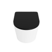 MONDIAZ LAVIE wandclosetpack - 36x53cm - diepspoel - rimless - Talc (offwhite) - softclose - quick-release - toiletzitting - Urban (zwart) SW1208751