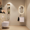 MONDIAZ TURE-DLUX 40cm toiletmeubel Rosee. EDEN wastafel Frappe positie rechts. Met 1 kraangat. SW1102957