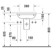 Duravit Philippe Starck 3 Fontein 50x26cm met kraangat rechts wit SW350688