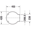 Duravit Starck 1 WC-zitting 45.3x42x4.2cm met softclose met quickrelease Kunststof wit Glanzend 0290305