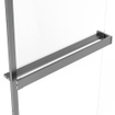 Fortifura Galeria handdoekrek voor inloopdouche - klemmen - inkortbaar - geborsteld gunmetal (antraciet) SW1212778