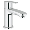 GROHE Euro fonteinset 37x18cm 1 kraangat zonder overloop rechte chromen kraan sifon afvoerplug fontein Rechthoek wit SW657318