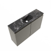 MONDIAZ TURE-DLUX 80cm toiletmeubel Smoke. EDEN wastafel Lava positie midden. Met 1 kraangat. SW1104098