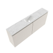 MONDIAZ TURE-DLUX 120cm toiletmeubel Linen. EDEN wastafel Opalo positie midden. Zonder kraangat. SW1104421