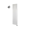 Sanicare electrische design radiator Denso 180 x 40 cm. mat wit met thermostaat chroom (linksonder) SW1000728