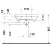 Duravit Durastyle wastafel 65x57cm 1 kraangat overl. wgliss wit SW54102