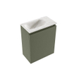 MONDIAZ TURE-DLUX 40cm toiletmeubel Army. EDEN wastafel Ostra positie links. Zonder kraangat. SW1104692