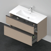 Duravit D-Neo wastafelonderkast 101x62.5x46.2cm 2 lades Linnen Mat SW641471