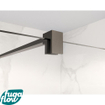 FugaFlow Eccelente Vetro inloopdouche badkamer verlengde stabilisatiestang 200cm los incl.bevestigingsmaterialen - gunmetal SW1123697