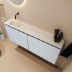 MONDIAZ TURE-DLUX 120cm toiletmeubel Clay. EDEN wastafel Opalo positie links. Zonder kraangat. SW1104250