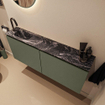 MONDIAZ TURE-DLUX 120cm toiletmeubel Army. EDEN wastafel Lava positie links. Met 1 kraangat. SW1103671