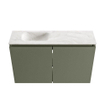 MONDIAZ TURE-DLUX 80cm toiletmeubel Army. EDEN wastafel Ostra positie links. Met 1 kraangat. SW1104719
