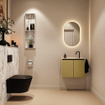 MONDIAZ TURE-DLUX 60cm toiletmeubel Oro. EDEN wastafel Glace positie midden. Met 1 kraangat. SW1103440