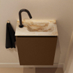 MONDIAZ TURE-DLUX 40cm toiletmeubel Rust. EDEN wastafel Frappe positie rechts. Met 1 kraangat. SW1102985