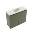 MONDIAZ TURE-DLUX 60cm toiletmeubel Army. EDEN wastafel Ostra positie midden. Zonder kraangat. SW1104680