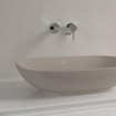 Villeroy & Boch Loop & friends opzetwastafel 56x38cm rechth zonder overloop CeramicPlus almond SW644142
