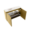 MONDIAZ TURE-DLUX 80cm toiletmeubel Oro. EDEN wastafel Frappe positie links. Zonder kraangat. SW1102945