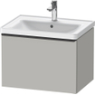 Duravit D-Neo wastafelonderkast 63.4x44x45.2cm 1 lade met softclose Betongrijs Mat SW640732