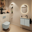 MONDIAZ TURE-DLUX 60cm toiletmeubel Greey. EDEN wastafel Ostra positie midden. Met 1 kraangat. SW1104868