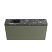 MONDIAZ TURE-DLUX 100cm toiletmeubel Army. EDEN wastafel Lava positie links. Zonder kraangat. SW1103678