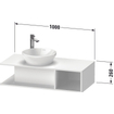 Duravit D-Neo wastafelonderkast 100x26x48cm Grafiet Mat SW641201