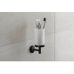 Duravit Starck T Tandenborstelhouder - matglas - zwart mat SW297076