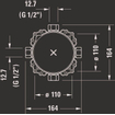 Duravit Universal basisset voor inbouw z/voorafsl. 164x164x105mm SW527827