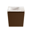 MONDIAZ TURE-DLUX 40cm toiletmeubel Rust. EDEN wastafel Frappe positie links. Met 1 kraangat. SW1103000