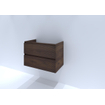 HR badmeubelen Infinity Wastafelonderkast - 80x44.8x55cm - 3D-front - 2 lades - greeploos - dark oak SW873377