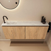 MONDIAZ TURE-DLUX 120cm toiletmeubel Washed Oak. EDEN wastafel Opalo positie links. Met 1 kraangat. SW1104648