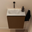 MONDIAZ TURE-DLUX 40cm toiletmeubel Rust. EDEN wastafel Opalo positie links. Zonder kraangat. SW1104572