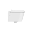 Nemo Spring Moon PACK hangtoilet 545 x 360 x 365 mm wit porselein zonder spoelrand met dunne softclose en takeoff zitting in duroplast SW288193