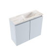 MONDIAZ TURE-DLUX 60cm toiletmeubel Clay. EDEN wastafel Frappe positie rechts. Met 1 kraangat. SW1102704