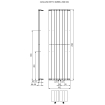 Plieger Cavallino Retto designradiator verticaal dubbel middenaansluiting 2000x602mm 1716W wit 7255369