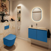 MONDIAZ TURE-DLUX 80cm toiletmeubel Jeans. EDEN wastafel Frappe positie midden. Zonder kraangat. SW1102829
