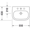 Duravit D-code wastafel 55 cm wit 0315103