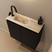 MONDIAZ TURE-DLUX 60cm toiletmeubel Urban. EDEN wastafel Frappe positie links. Met 1 kraangat. SW1102637