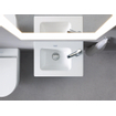 Duravit ME by Starck meubelfontein 43x30cm met 1 kraangat rechts met overloop met wondergliss wit SW84169