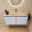 MONDIAZ TURE-DLUX 100cm toiletmeubel Clay. EDEN wastafel Frappe positie midden. Zonder kraangat. SW1102699