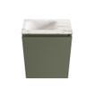 MONDIAZ TURE-DLUX 40cm toiletmeubel Army. EDEN wastafel Frappe positie links. Zonder kraangat. SW1102692