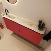 MONDIAZ TURE-DLUX 120cm toiletmeubel Fire. EDEN wastafel Frappe positie links. Met 1 kraangat. SW1102753