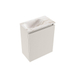 MONDIAZ TURE-DLUX 40cm toiletmeubel Linen. EDEN wastafel Frappe positie links. Zonder kraangat. SW1102855