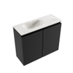 MONDIAZ TURE-DLUX 60cm toiletmeubel Urban. EDEN wastafel Ostra positie links. Met 1 kraangat. SW1104756