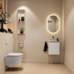 MONDIAZ TURE-DLUX 40cm toiletmeubel Linen. EDEN wastafel Ostra positie midden. Zonder kraangat. SW1104897