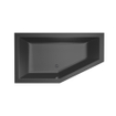 Xenz society 160 ligbad 160x90x50cm links met poten zonder afvoer acryl ebony mat SW103349