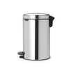 Brabantia NewIcon Pedaalemmer - 12 liter - kunststof binnenemmer - brilliant steel SW767503