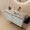 MONDIAZ TURE-DLUX 80cm toiletmeubel Greey. EDEN wastafel Glace positie rechts. Zonder kraangat. SW1103321