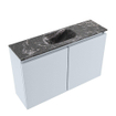 MONDIAZ TURE-DLUX 80cm toiletmeubel Clay. EDEN wastafel Lava positie midden. Met 1 kraangat. SW1103734